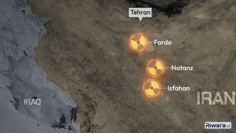 Lokasi fasilitas nuklir Iran